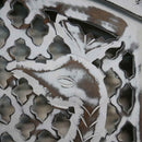 Peacocks Carved Wooden Lattice Screen Room Divider