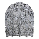 Peacocks Carved Wooden Lattice Screen Room Divider
