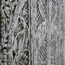 Peacocks Carved Wooden Lattice Screen Room Divider