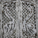 Peacocks Carved Wooden Lattice Screen Room Divider