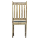 Farmhouse Style Slatted Solid Wood Side Chair