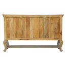 French Style Distressed Gray Solid Wood Cabinet With Drawer
