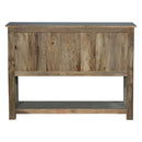 Mid Century Modern Solid Wood & Brass Accent Console With Drawers