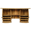 Eclectic Solid Wood Barrels Repurposed Serving Bar
