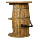 Eclectic Solid Wood Barrels Repurposed Serving Bar