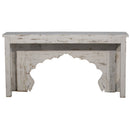 Mediterranean Style Carved Arch Solid Wood 60" Long Console Sofa Table