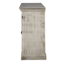 Lattice Carved Glass Door Long Sideboard Cabinet