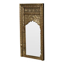Ornate Moorish Arch Mirror With Brass Foil Cladding