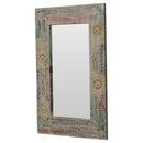 Farmhouse Style Carved Wooden Vanity Mirror