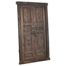 Early 1900s Antique Teak Wood Large Door And Frame With Original Latch
