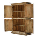 Boho Hand Carved Mango Wood Storage Cabinet