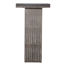 Modern Ash Gray Rib Carved Solid Wood 54" Long Console