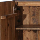 Modern 2-Door Art Deco Solid Wood Buffet Cabinet