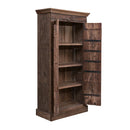 Natural Finish Hand Carved Antique Door Solid Wood Large Bedroom Armoire