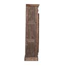 Natural Finish Hand Carved Antique Door Solid Wood Large Bedroom Armoire