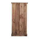 Natural Finish Hand Carved Antique Door Solid Wood Large Bedroom Armoire