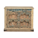 Early 1900s  Antique Door Upcycled 2- Door Rustic Cabinet