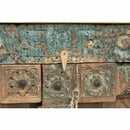 Early 1900s  Antique Door Upcycled 2- Door Rustic Cabinet
