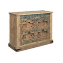 Early 1900s  Antique Door Upcycled 2- Door Rustic Cabinet