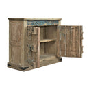 Early 1900s  Antique Door Upcycled 2- Door Rustic Cabinet