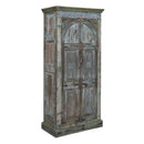 Ranch Style Antique Arched Door Repurposed Tall Teak Wood  Armoire