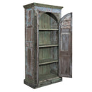 Ranch Style Antique Arched Door Repurposed Tall Teak Wood  Armoire
