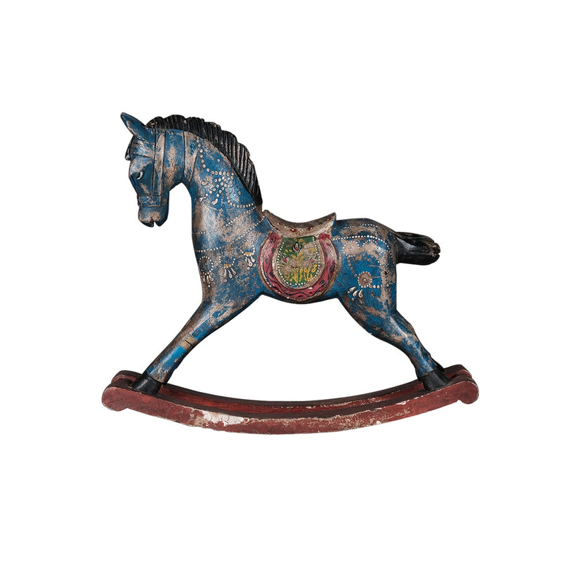 Farmhouse Style Distressed Wooden Rocking Horse