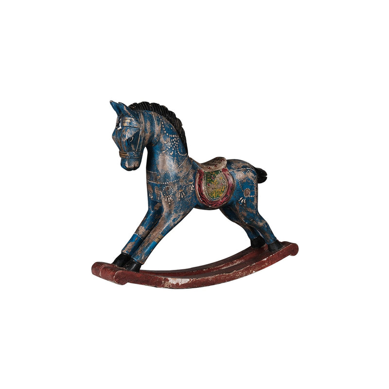 Farmhouse Style Distressed Wooden Rocking Horse