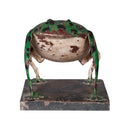 Distressed Painted Metal Frogs (Set of Two)