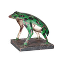 Distressed Painted Metal Frogs (Set of Two)