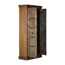 Early 1900s Carved Door 76" Tall Solid Wood Armoire
