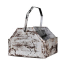 Farmhouse Style Distressed Metal Basket