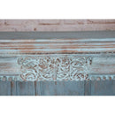 Farmhouse Style Carved Solid Wood 36" Tall Display Media Cabinet