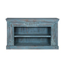 Farmhouse Style Carved Solid Wood 36" Tall Display Media Cabinet