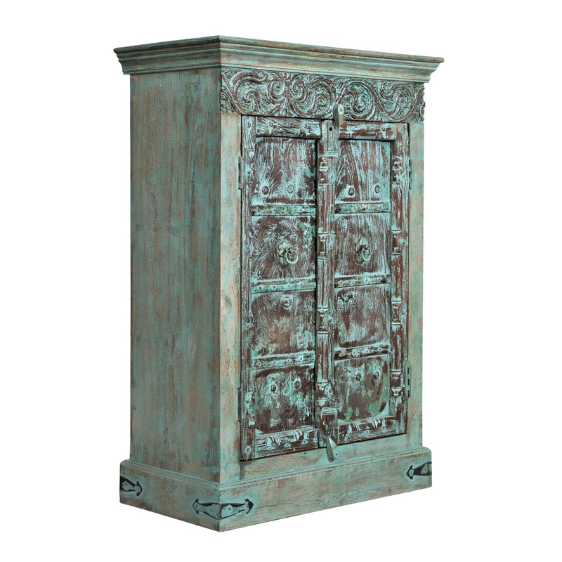 Ranch Style Antique Door Upcycled Storage Cabinet