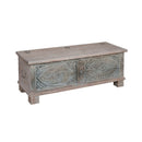 Farmhouse Style Hand Carved Blanket Chest
