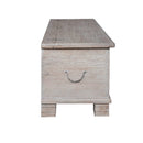 Farmhouse Style Hand Carved Blanket Chest