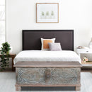 Farmhouse Style Hand Carved Blanket Chest