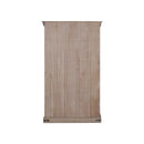 Antique Door With Brass Accents 71" Tall Large White Washed Armoire Cabinet