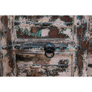 Farmhouse 4 Doors Large Distressed Finished Solid Wood Sideboard
