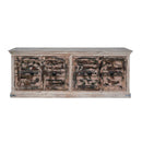 Farmhouse 4 Doors Large Distressed Finished Solid Wood Sideboard