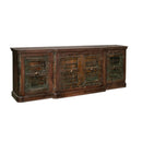 Ranch Style Rustic 108" Long Solid Wood Sideboard Credenza