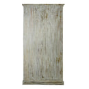 Farmhouse Style Distressed White Caved 72" Tall Display Unit