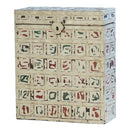 Distressed White Finish Solid Wood Wine Bottle Gift Box