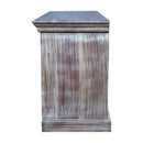 Farmhouse Style 59" Long Distressed Solid Wood Low Media Console