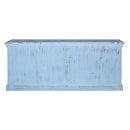 Farmhouse Style 59" Long Distressed Solid Wood Low Media Console