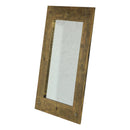 Antique Gold Finish Solid Wood 23" x 31"  Vanity Mirror