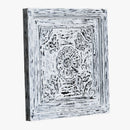 Farmhouse Style Hand Carved Distressed White Solid Wood Panels - Set Of 5