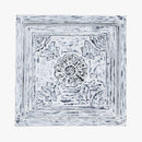 Farmhouse Style Hand Carved Distressed White Solid Wood Panels - Set Of 5
