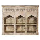 Moorish Hand Carved Arch 51" Wide Low Bookcase
